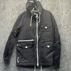 Levi’s, California hooded, parka jacket, black size small